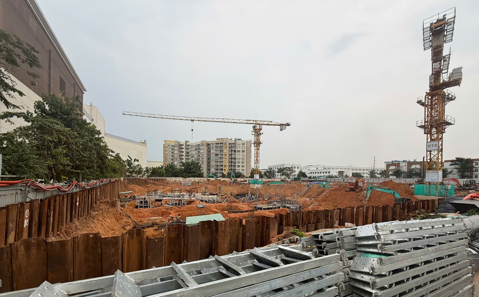 Công trường Norton Park thi công phần ngầm