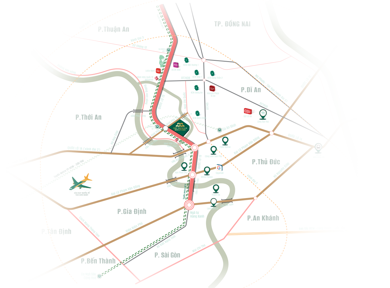 Vị trí dự án The Emerald Boulevard