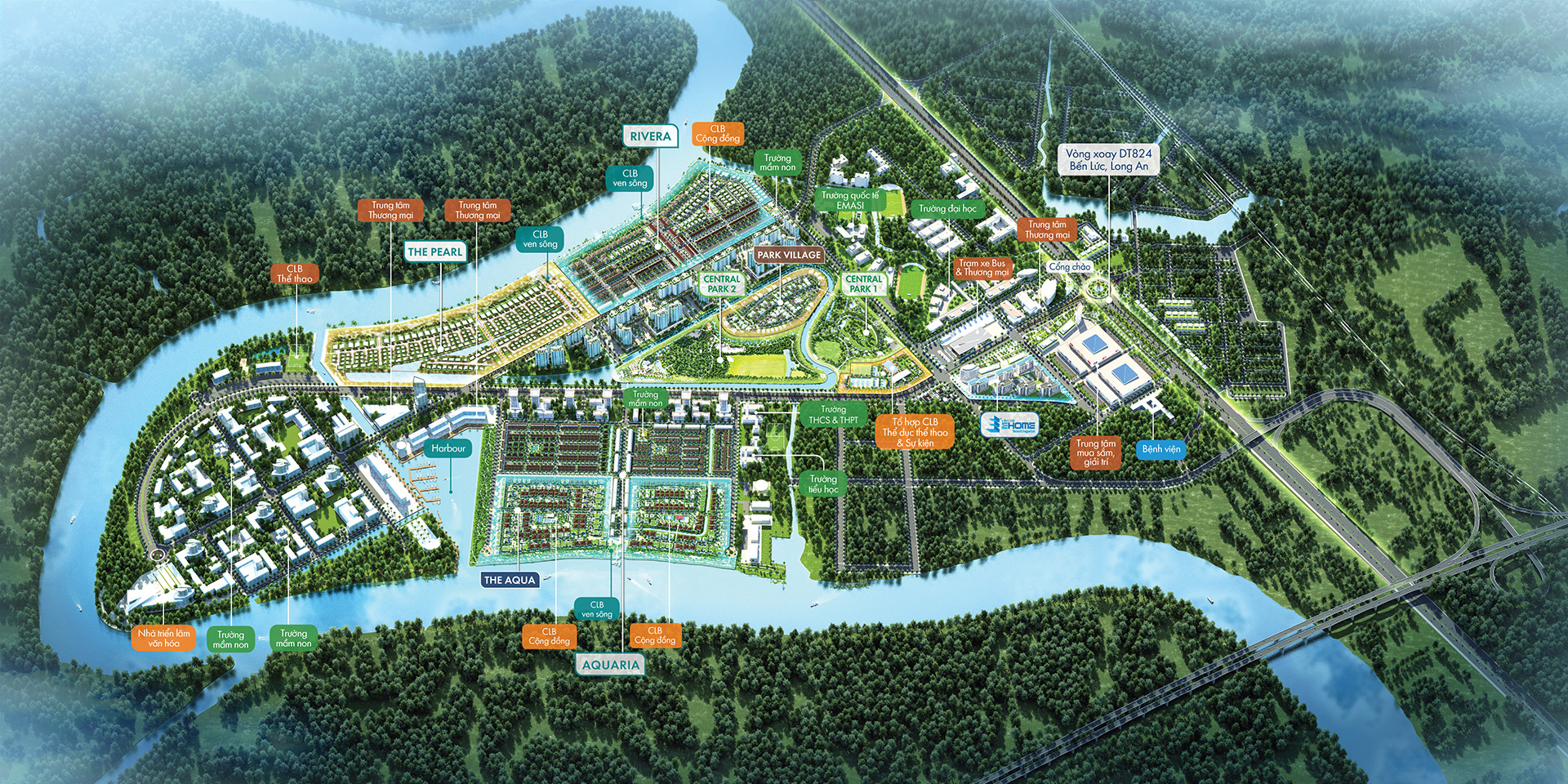 Bản Đồ Dự Án Waterpoint Nam Long