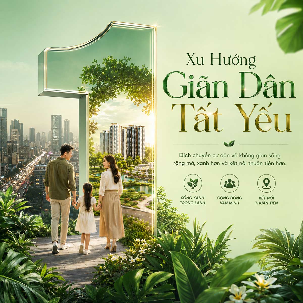 3 Lực Đẩy Kiến Tạo Tâm Điểm Sống Mới Tại Cửa Ngõ Đông Sài Gòn: Giải Mã Sức Hút Của Green Skyline 2 Green Skyline tăng giá trị nhờ thứ 1: Xu Hướng Giãn Dân Tất Yếu